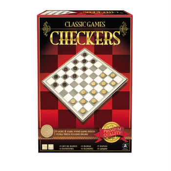 Classic Games Wood Checkers