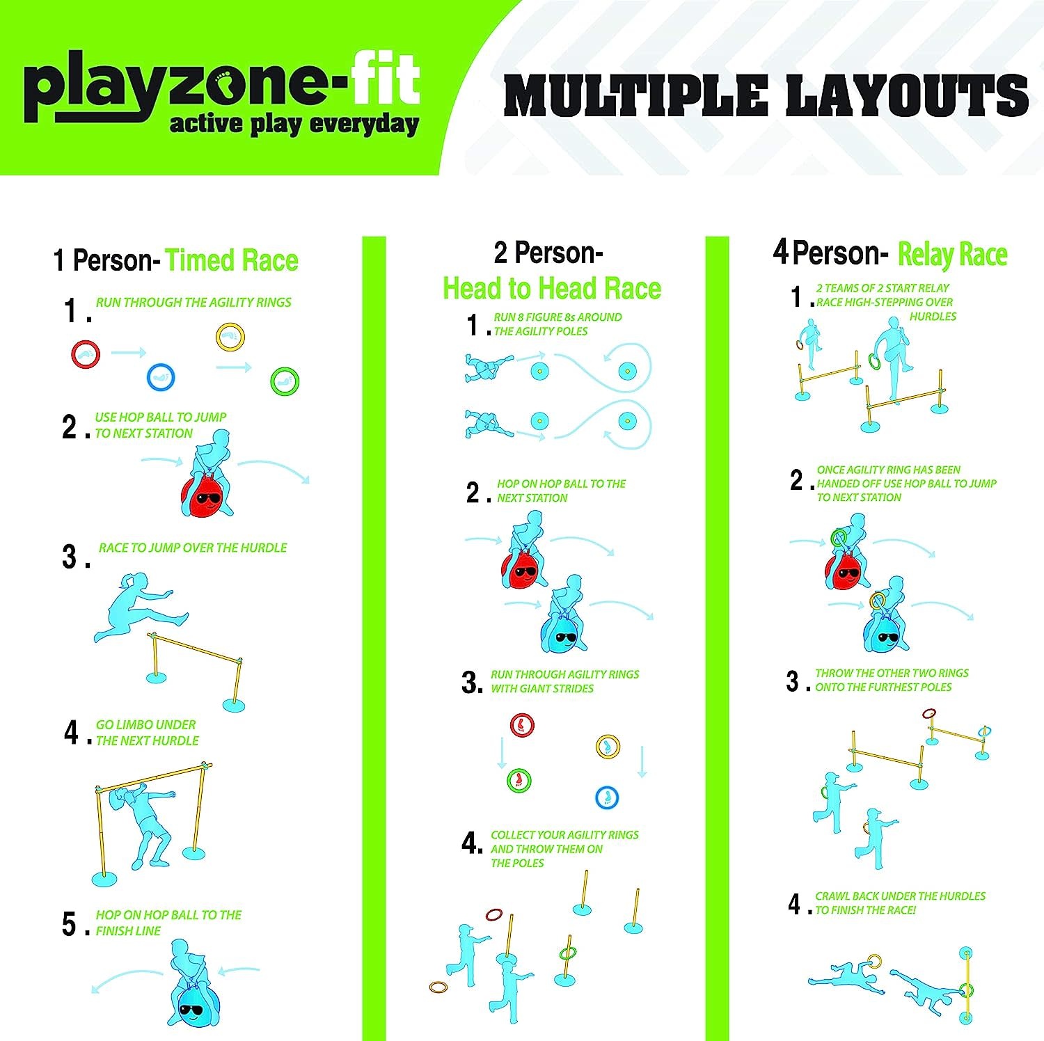 Playzone-Fit Obstacle Race Set