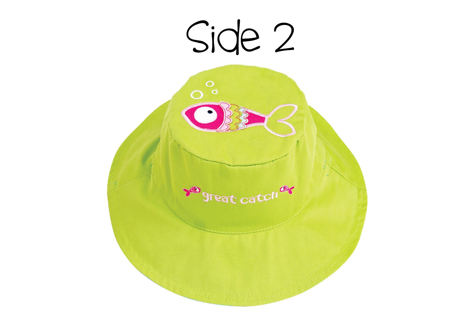 FlapJack Kids Reversible Sun Hats Starfish/Fish Large