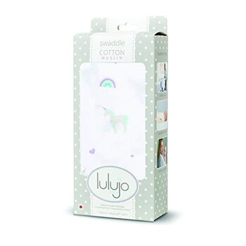 Lulujo Muslin Swaddle Unicorns