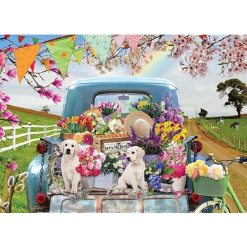 Cobble Hill Puzzles Cobble Hill Puzzle 500pc Country Truck in Spring