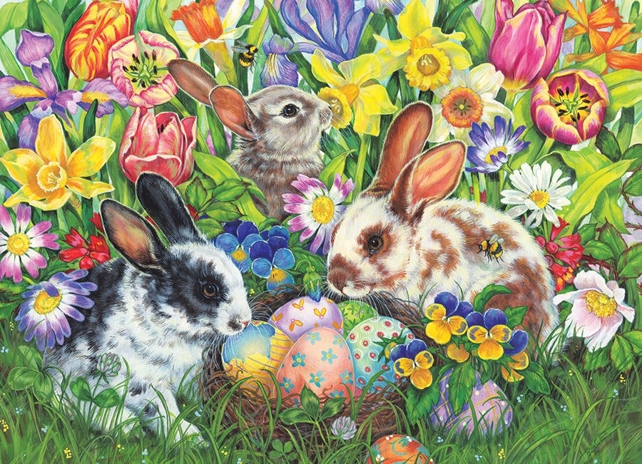 Cobble Hill Puzzles Cobble Hill Family Puzzle 350pc Easter Bunnies