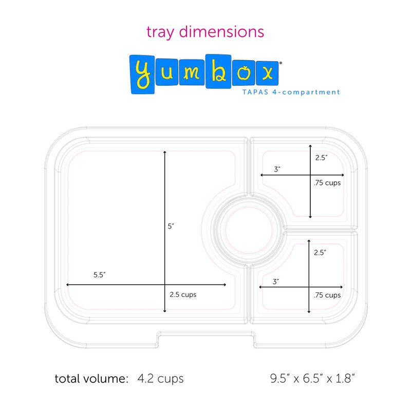 Yumbox Yumbox Lunch Box Tapas 4 Compartmant Capri Pink