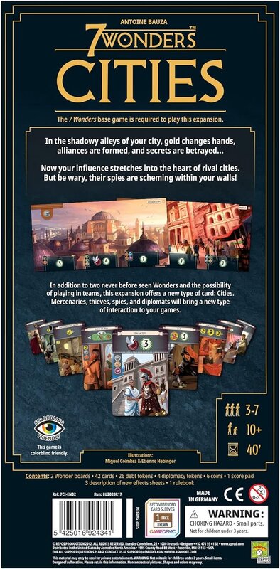 Repos Game 7 Wonders Expansion Cities
