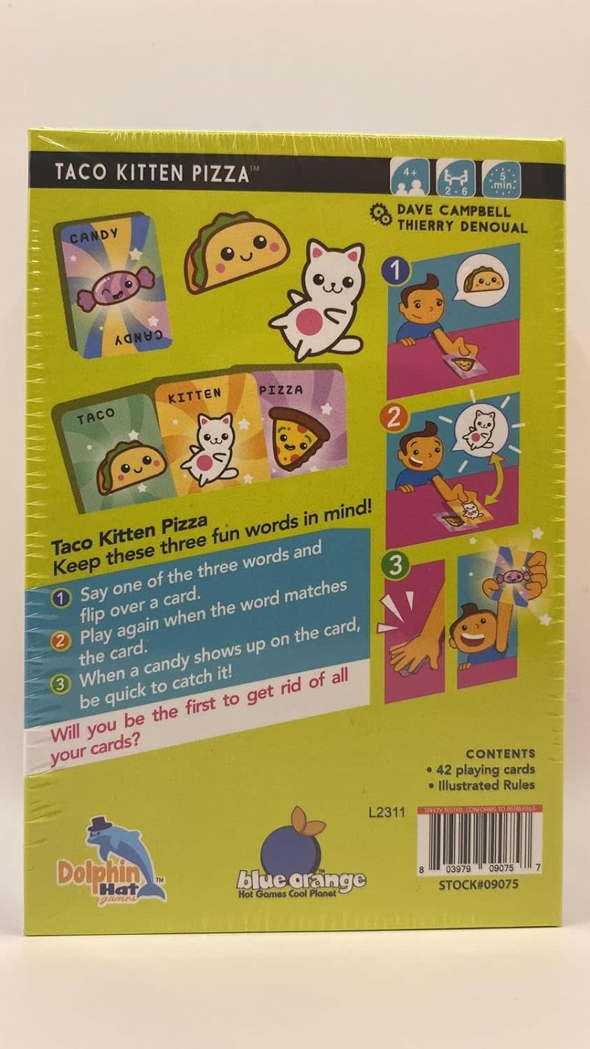 Blue Orange Blue Orange Game Taco Kitten Pizza