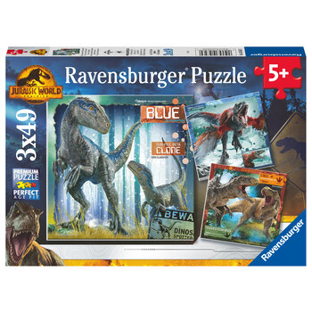 Ravensburger Ravensburger Puzzle 3x49pc Jurassic World Dominion