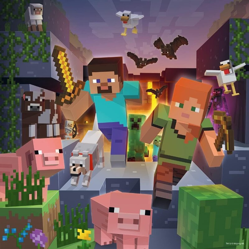 Ravensburger Ravensburger Puzzle 3x49pc Minecraft Biomes