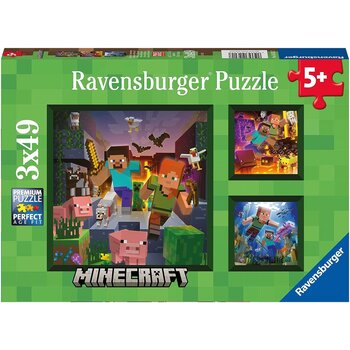 Ravensburger Ravensburger Puzzle 3x49pc Minecraft Biomes