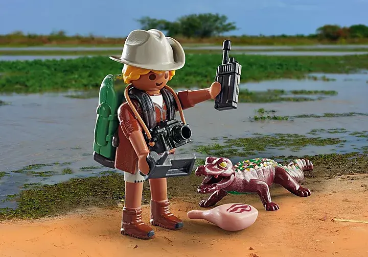 Playmobil Playmobil Special Plus Researcher with Alligator