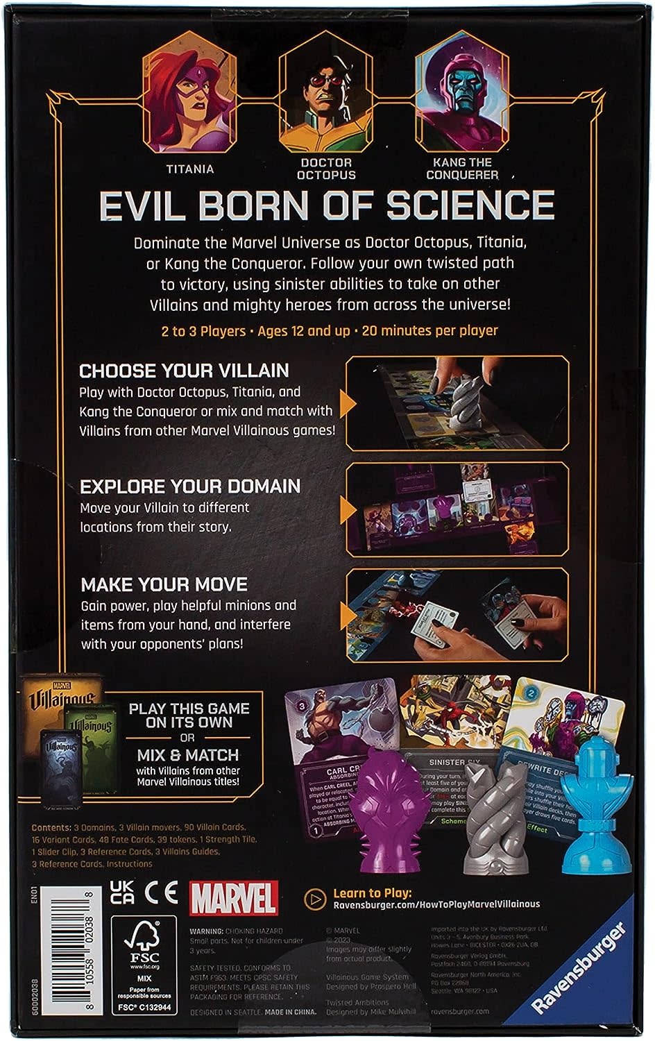 Ravensburger Disney's Villainous Marvel Game Exp Twisted Ambitions