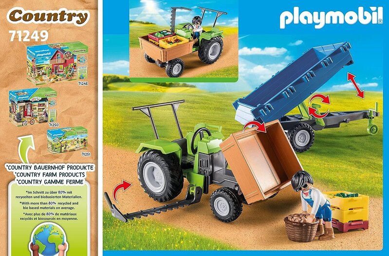 Playmobil Playmobil Country Harvester Tractor with Trailer