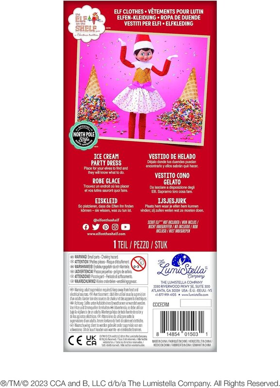 Elf on the Shelf Outfit Ice Cream Party Dress