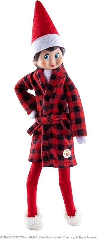 Elf on the Shelf Claus Couture Cozy Robe and Slippers