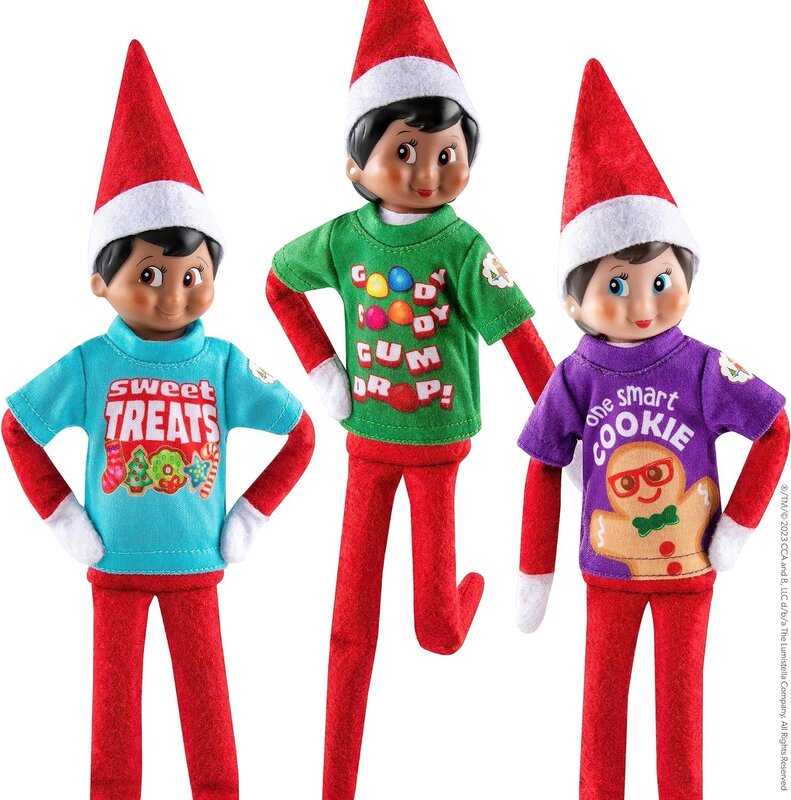 Elf on the Shelf Claus Couture Collection Sweet Treats Tees 3 pack