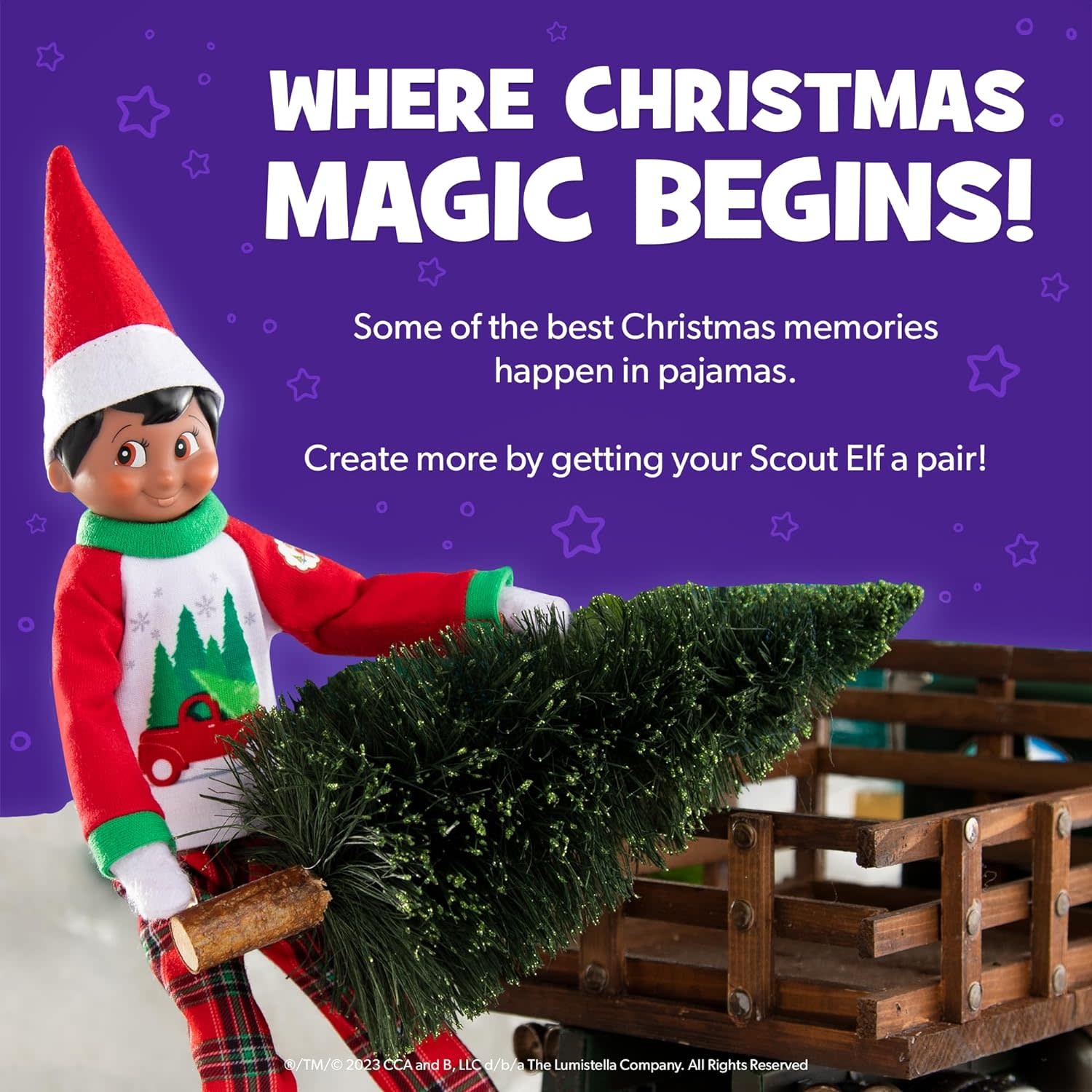 Elf on the Shelf Outfit Trees Farm PJ's