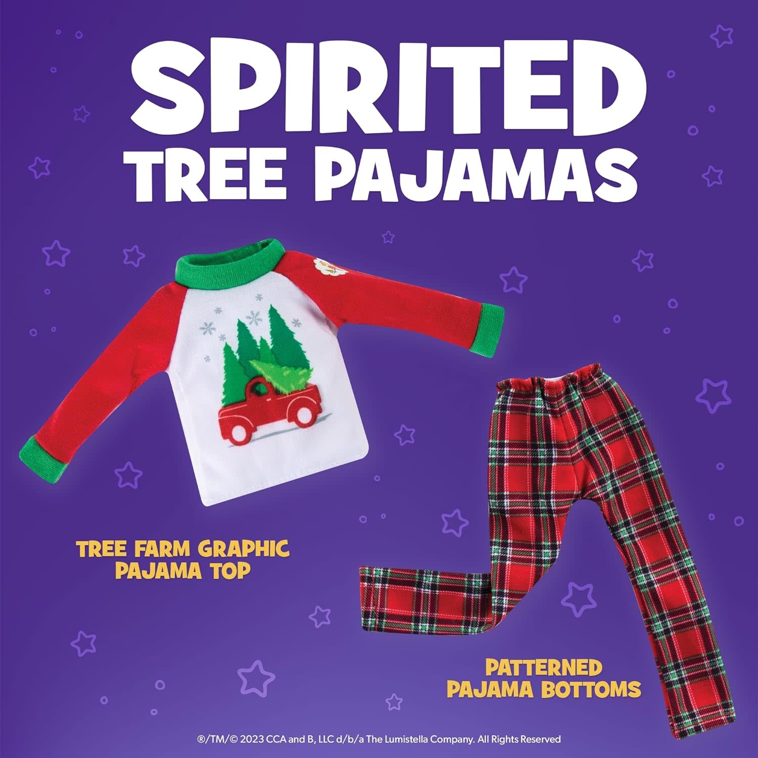 Elf on the Shelf Outfit Trees Farm PJ's