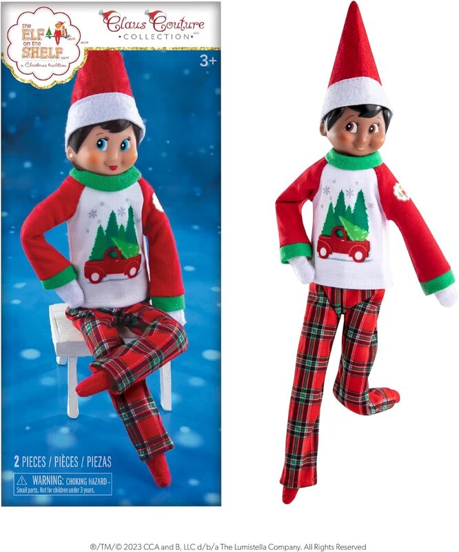 Elf on the Shelf Outfit Trees Farm PJ's