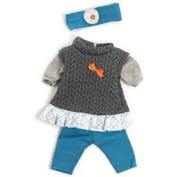 miniland Doll Outfit Mild Weather Grey Set 15 3/4"