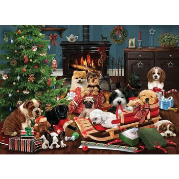 Cobble Hill Puzzles Cobble Hill Puzzle 1000pc Christmas Puppies