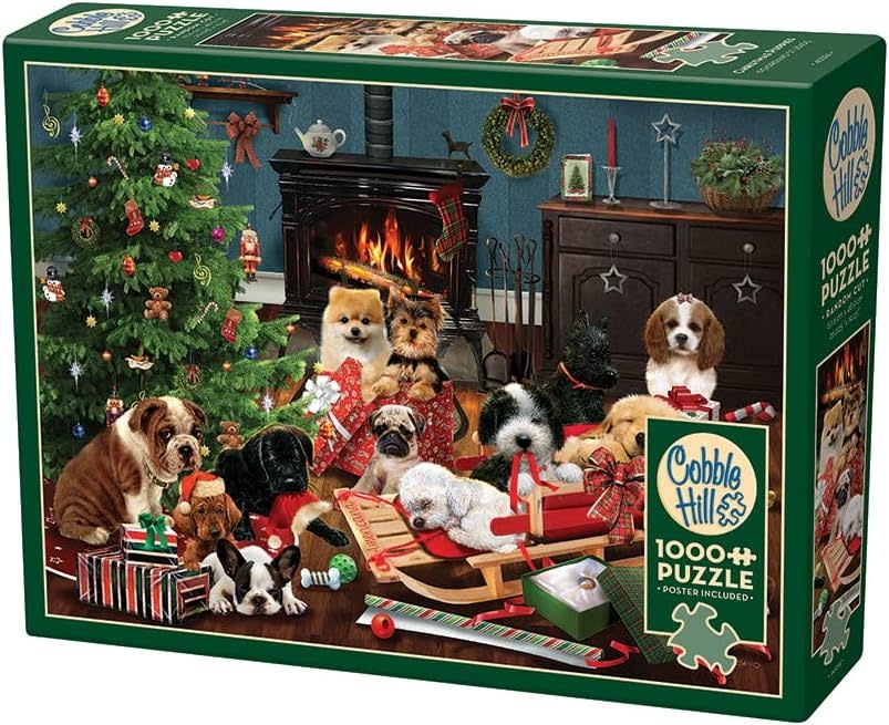 Cobble Hill Puzzles Cobble Hill Puzzle 1000pc Christmas Puppies