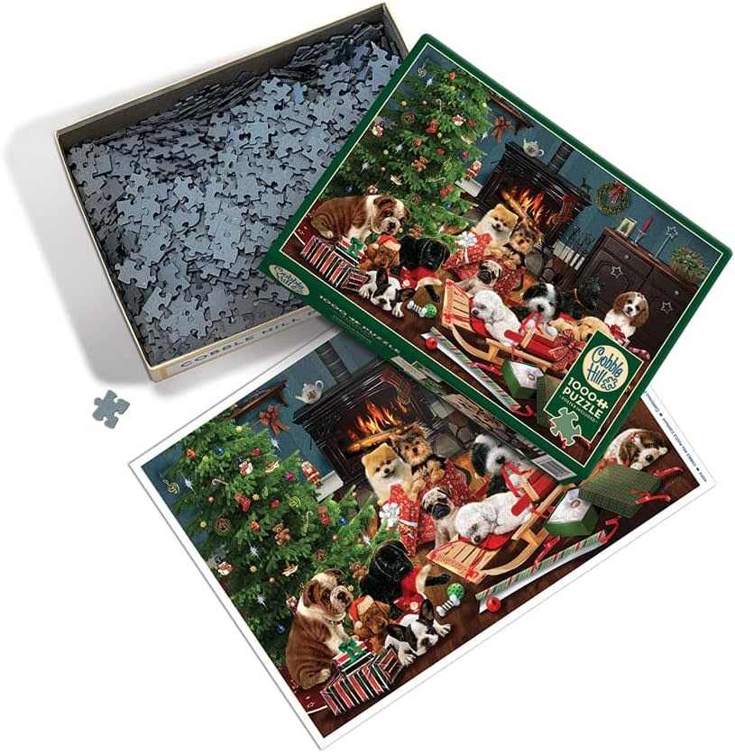 Cobble Hill Puzzles Cobble Hill Puzzle 1000pc Christmas Puppies