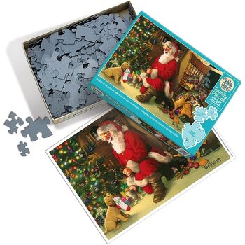 Cobble Hill Puzzles Cobble Hill Family Puzzle 350pc Santa's Lucky Stocking