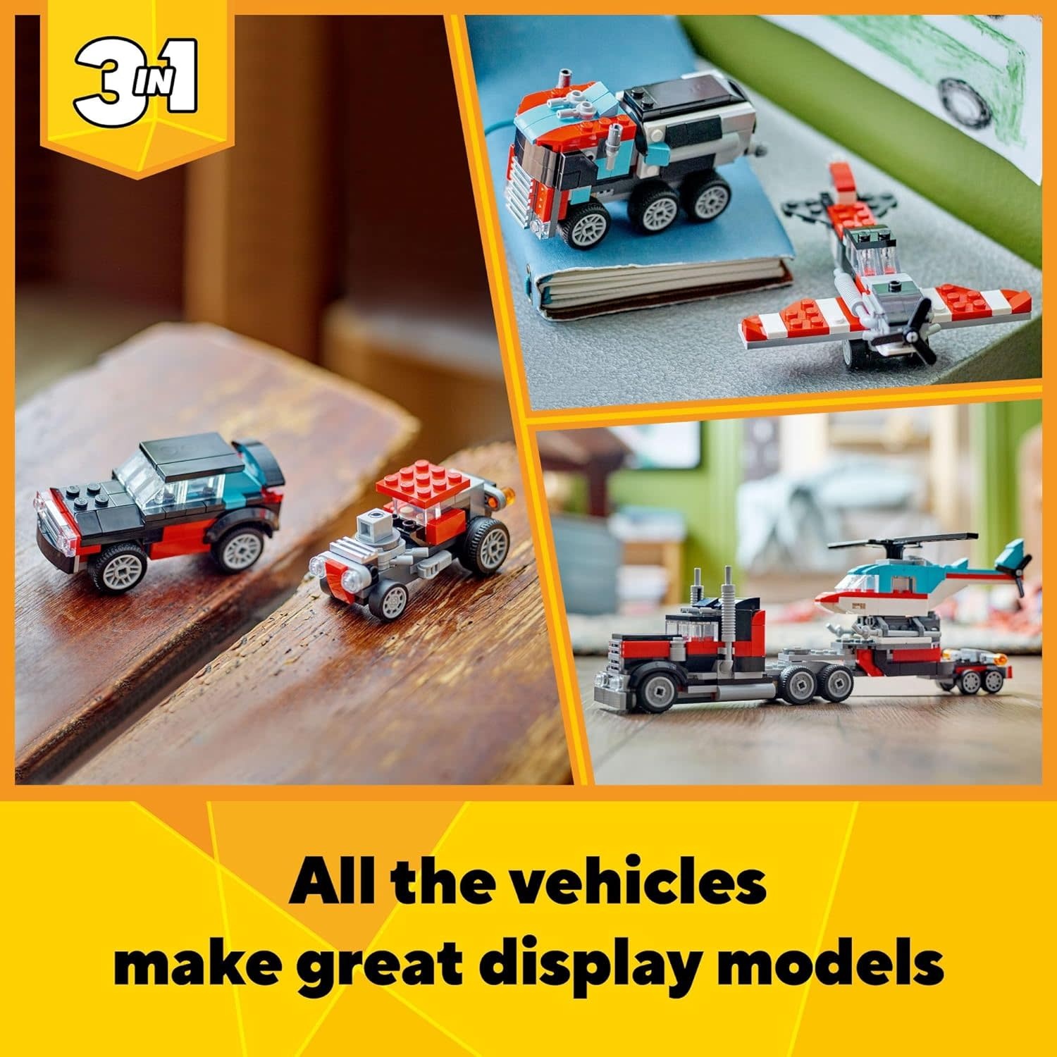 Lego Lego Creator Flatbed Truck with Helicopter