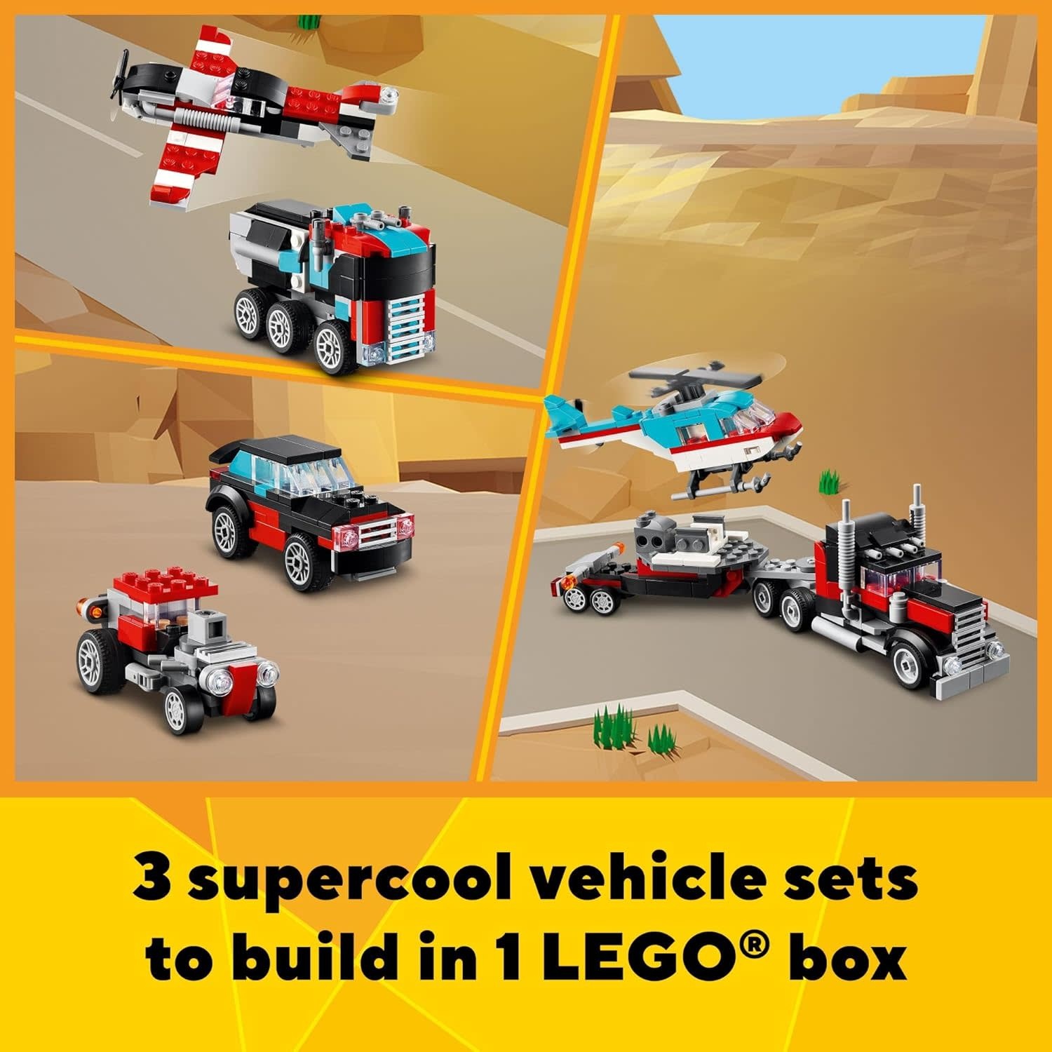 Lego Lego Creator Flatbed Truck with Helicopter