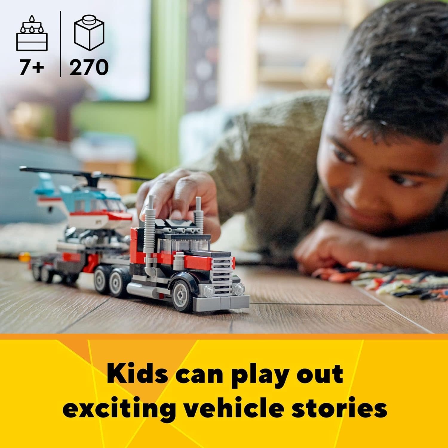 Lego Lego Creator Flatbed Truck with Helicopter