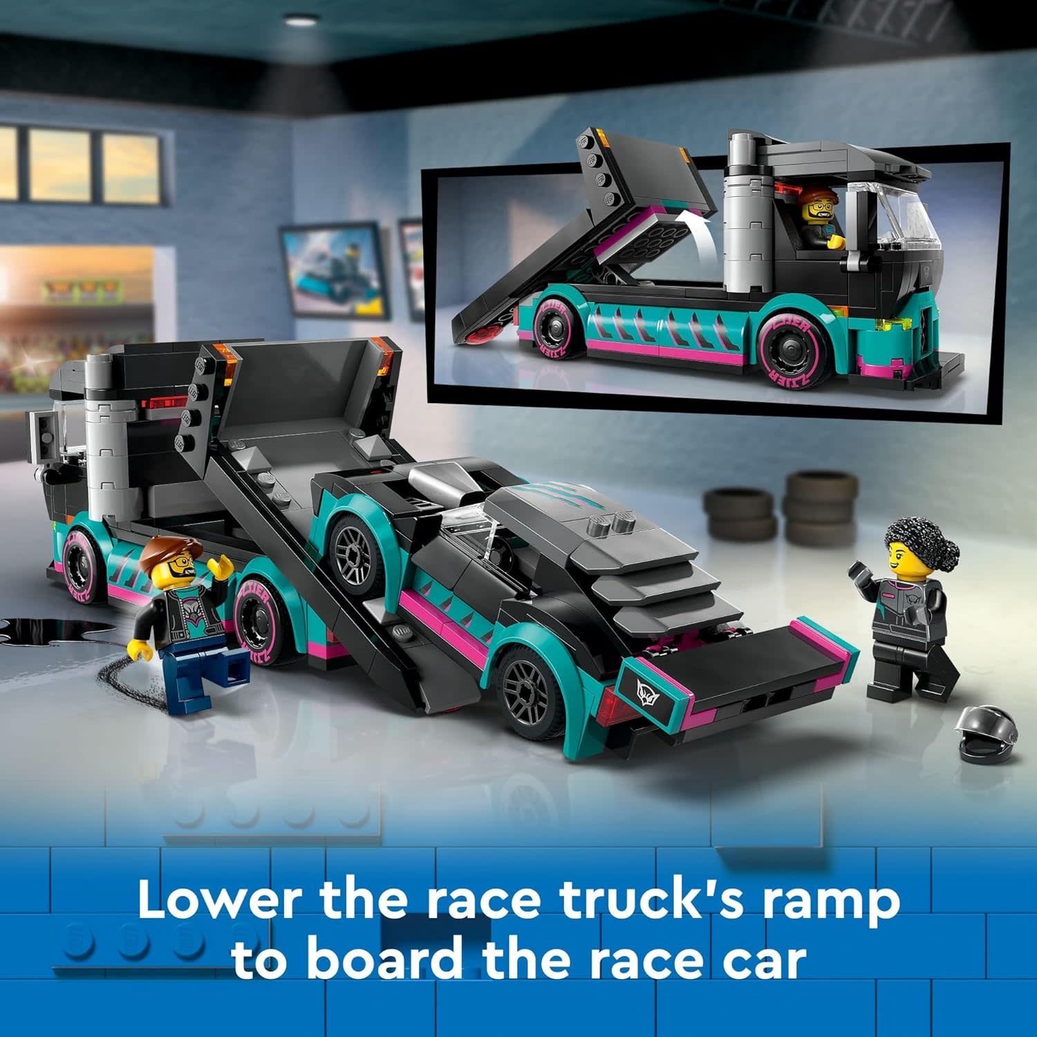 Lego Lego City Race Car and Car Carrier Truck