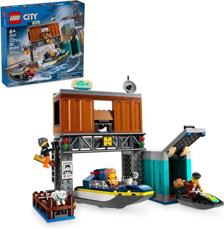 Lego Lego City Police Speedboat and Crooks Hideout