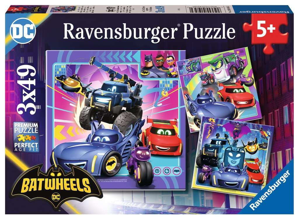 Ravensburger Ravensburger Puzzle 3x49pc Batwheels