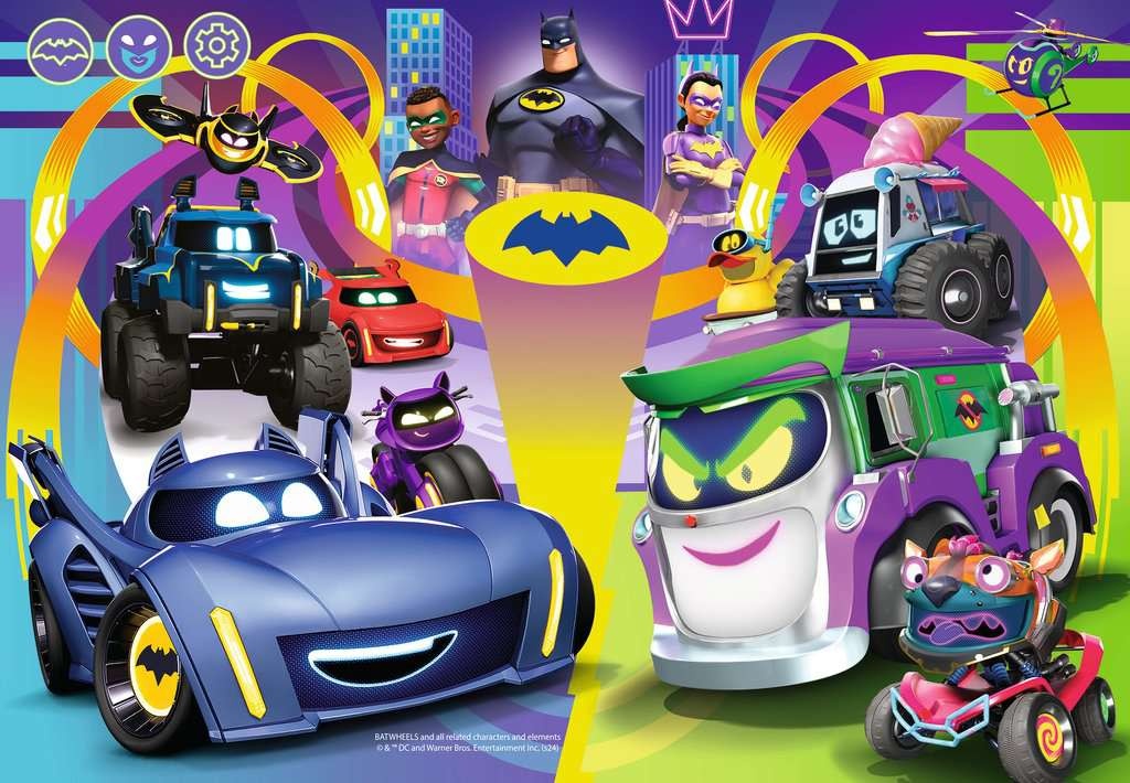 Ravensburger Ravensburger Puzzle 2x24pc Batwheels