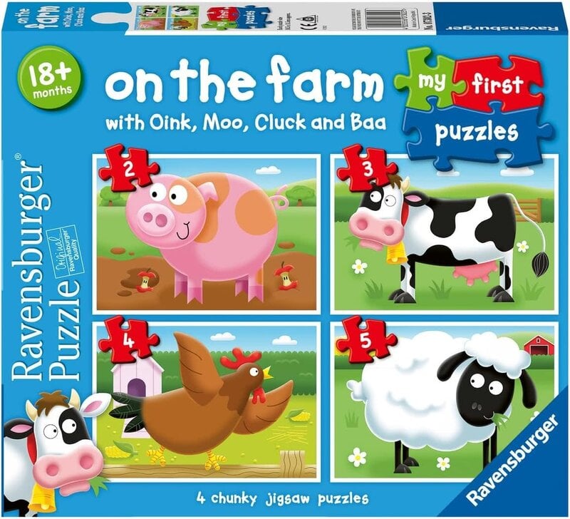 Ravensburger My First Puzzles 2, 3, 4, 5 pc On the Farm