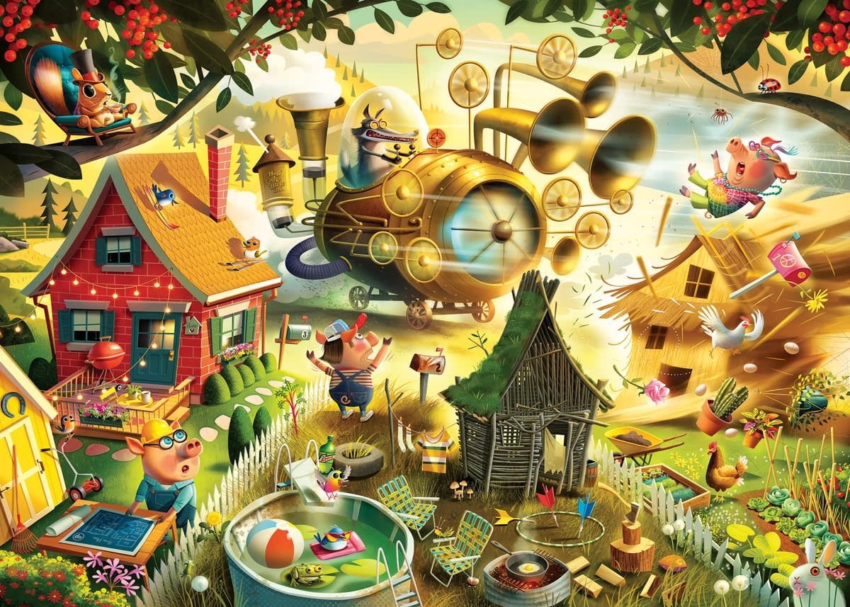 Ravensburger Ravensburger Puzzle 1000pc Look Out Little Pigs