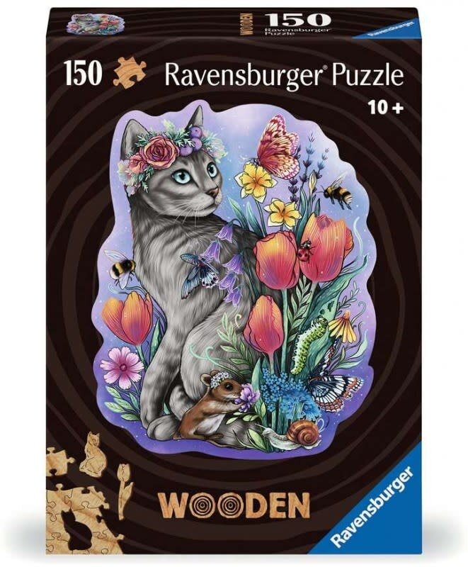 Ravensburger Ravensburger Wooden Puzzle 150pc Lovely Cat