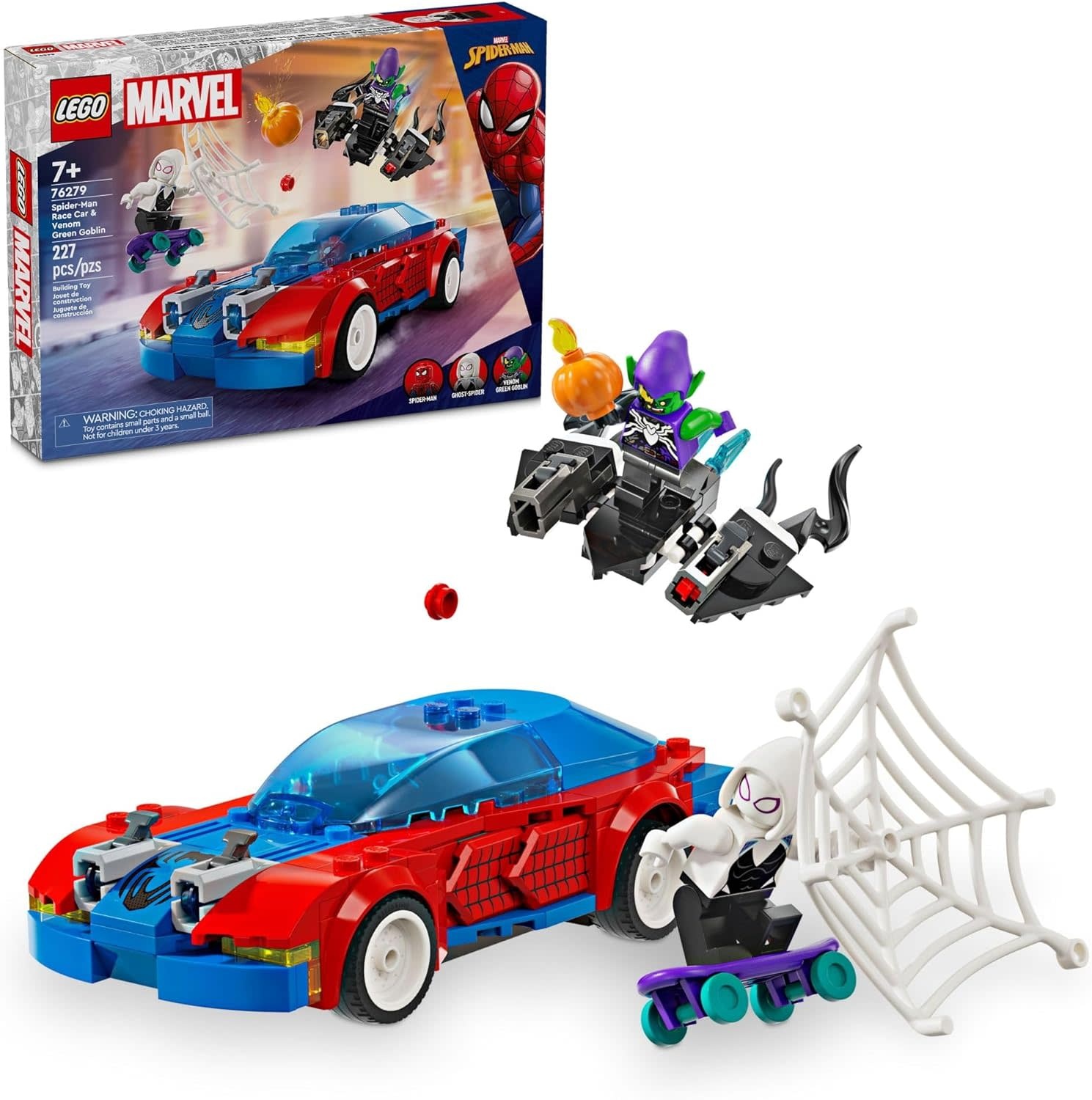 Lego Lego Marvel Spiderman Race Car & Venom Green Goblin