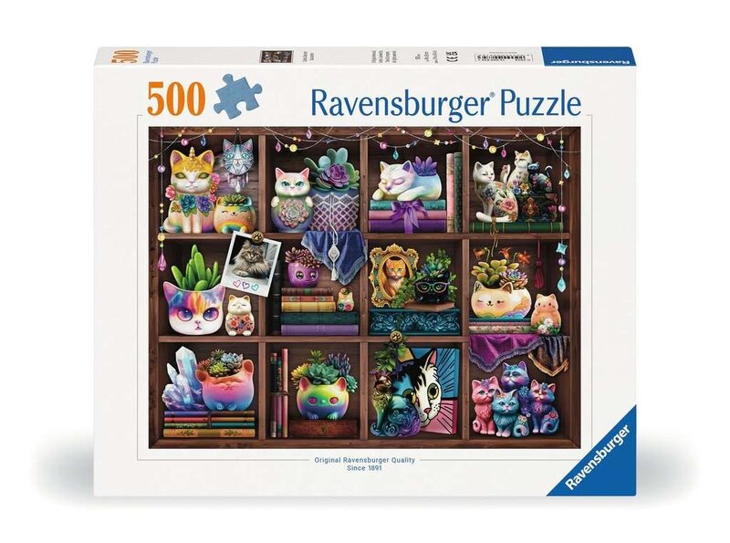 Ravensburger Ravensburger Puzzle 500pc Cubby Cats and Succulents