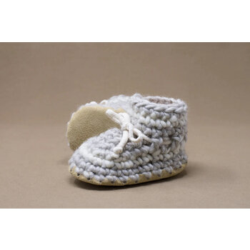 Padraig Cottage Padraig Cottage Slippers Baby Size 3 (3mths) Stripe Grey