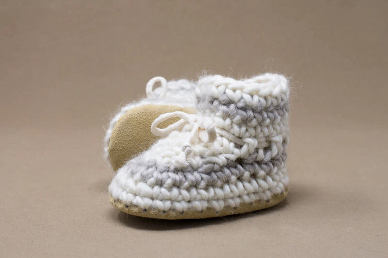 Padraig Cottage Padraig Cottage Slippers Baby Size 3 (3mths) Stripe Cream