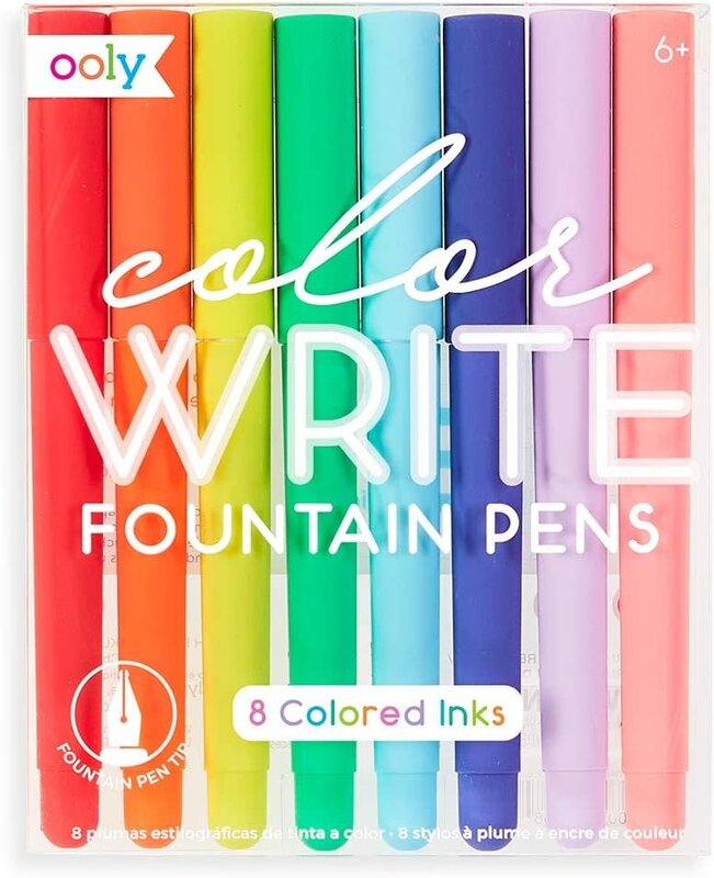 Ooly Color Write Fountain Pens - Set of 8