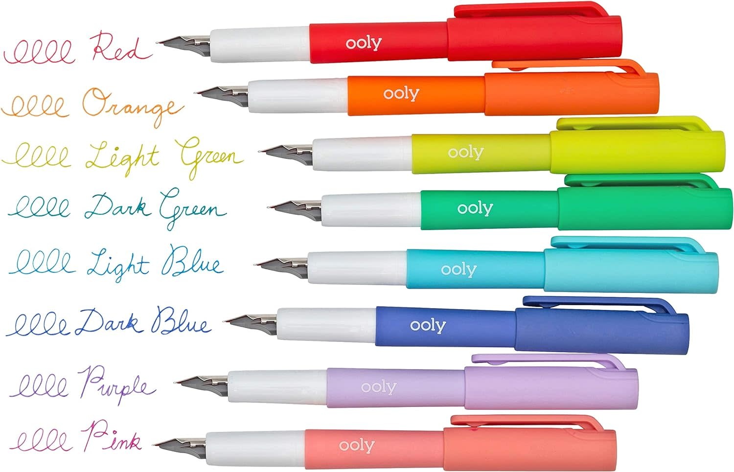 Ooly Color Write Fountain Pens - Set of 8