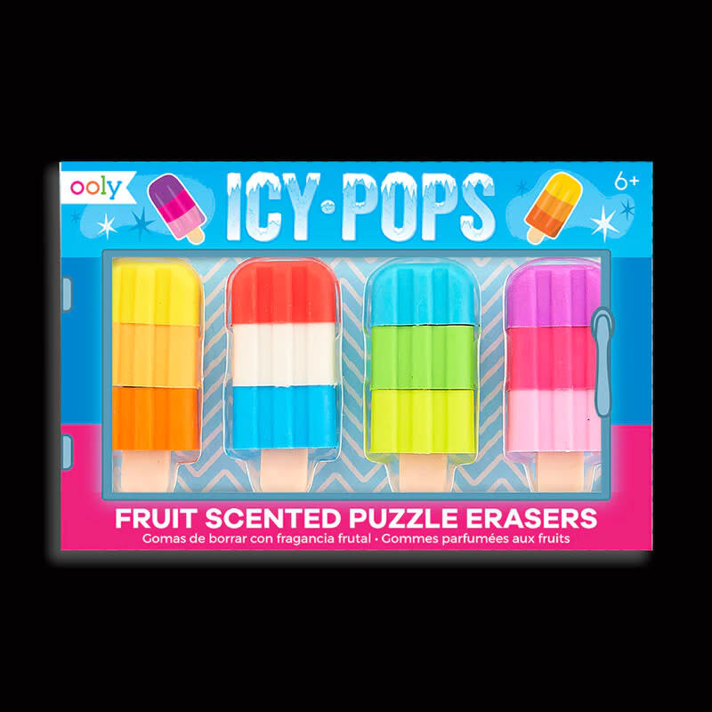 Icy Pops Scented Puzzle Erasers - Set of 6