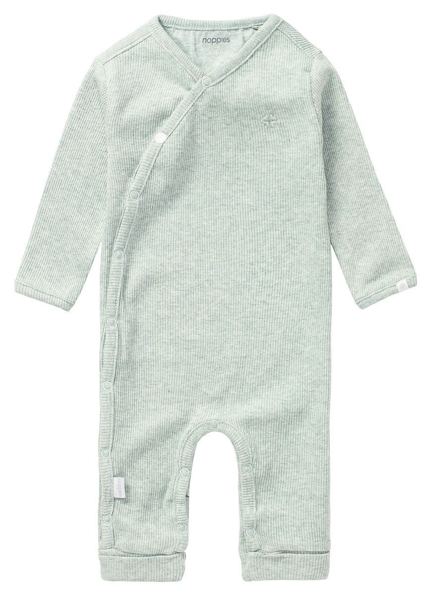 Noppies Playsuit Rib Nevis Grey Mint Size 56 (1-2 months)