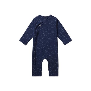 Noppies Unisex Playsuit Nuuk Long Sleeve Allover Print Black Iris Size 56 (1-2 months)