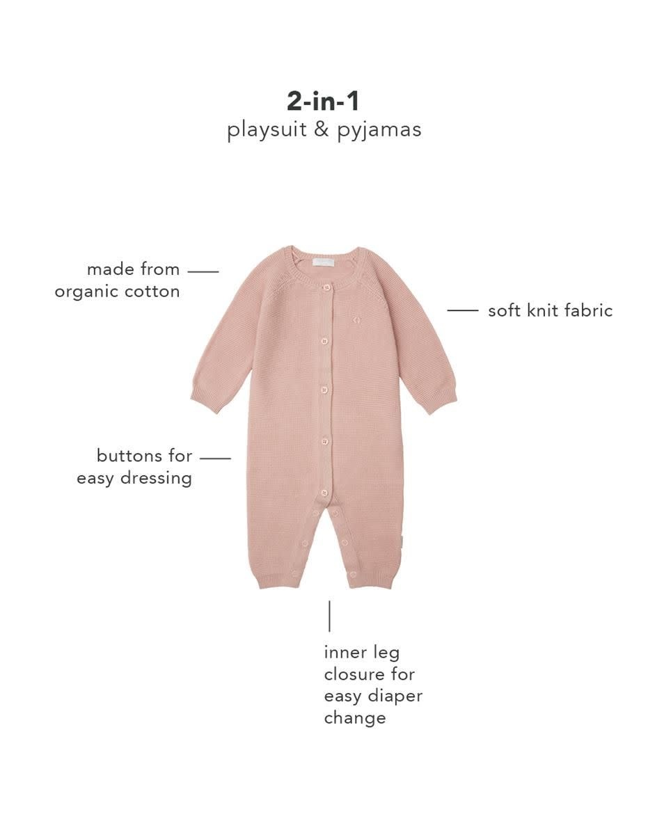 Noppies Unisex Playsuit Knit Monrovia Rose Smoke Size 68 (4-6months)