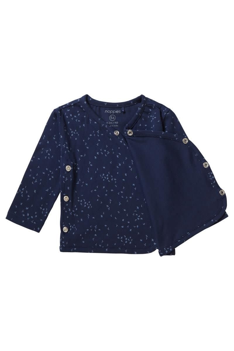 Noppies Unisex Tee Wrap Nantes Long Sleeve Black Iris Size 68 (4-6 months)