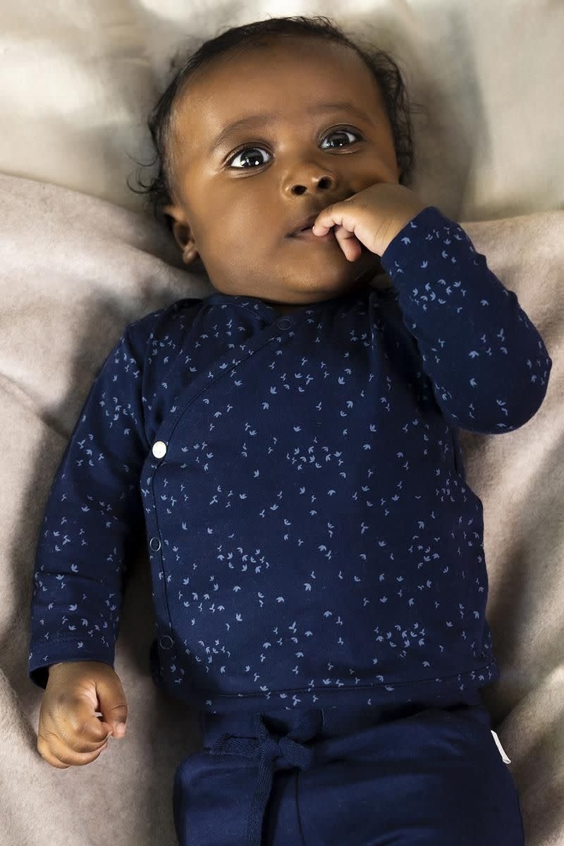 Noppies Unisex Tee Wrap Nantes Long Sleeve Black Iris Size 68 (4-6 months)