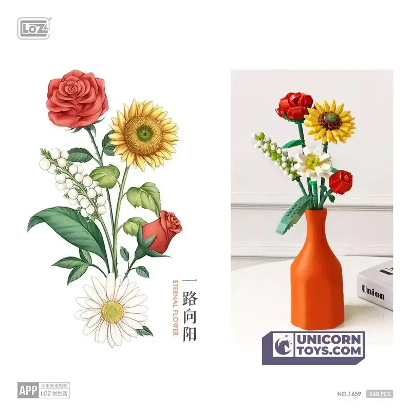 LOZ Blocks Flowers: Sunflower Rose
