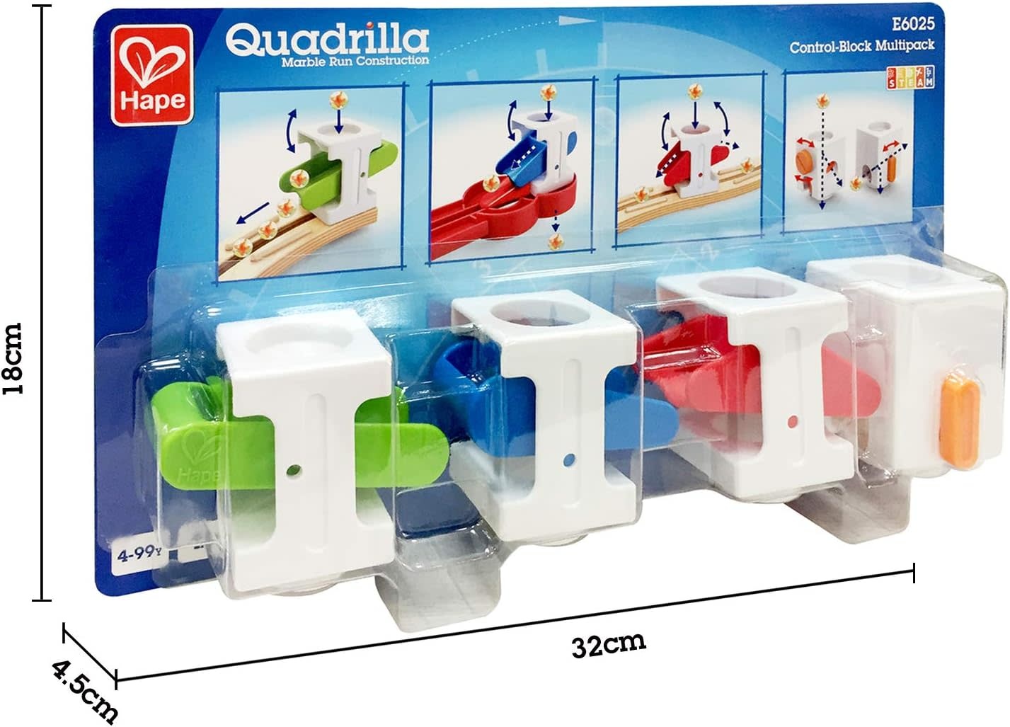 Quadrilla Marble Runs Quadrilla Marble Run Control-Block Multipack